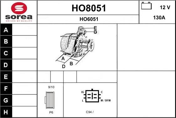 SNRA HO8051 - Alternateur cwaw.fr