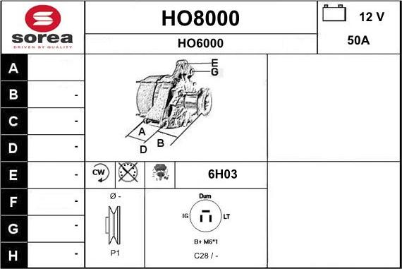 SNRA HO8000 - Alternateur cwaw.fr