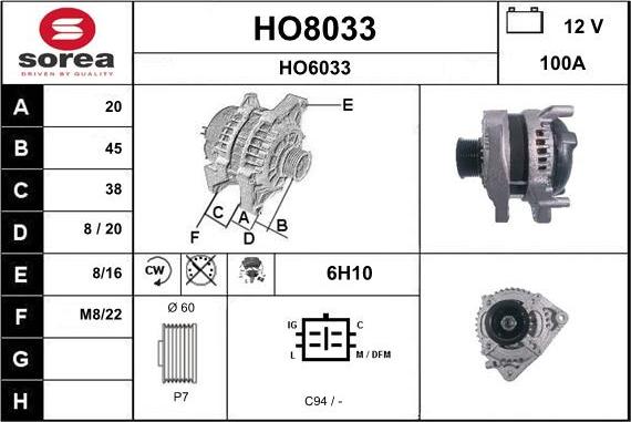 SNRA HO8033 - Alternateur cwaw.fr