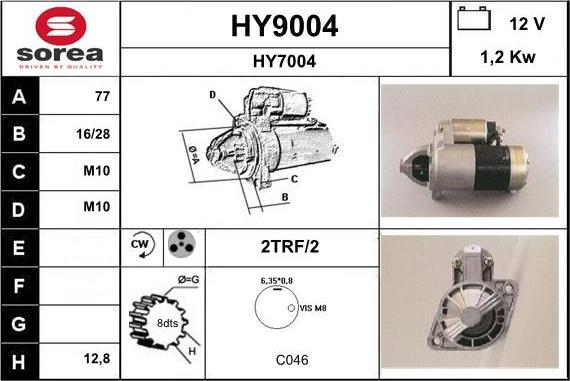 SNRA HY9004 - Démarreur cwaw.fr