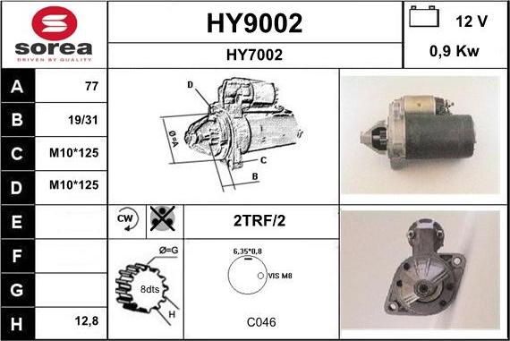 SNRA HY9002 - Démarreur cwaw.fr