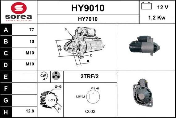 SNRA HY9010 - Démarreur cwaw.fr