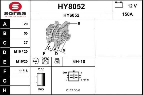 SNRA HY8052 - Alternateur cwaw.fr