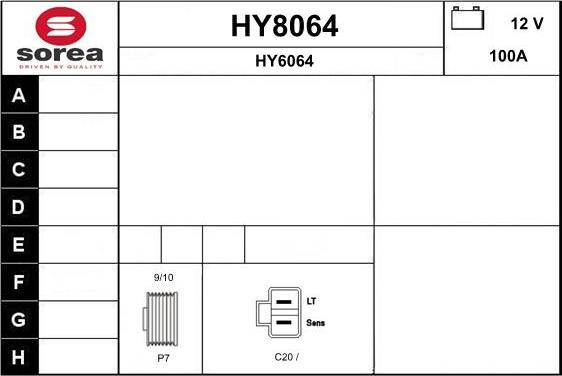 SNRA HY8064 - Alternateur cwaw.fr