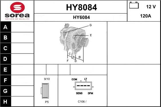 SNRA HY8084 - Alternateur cwaw.fr