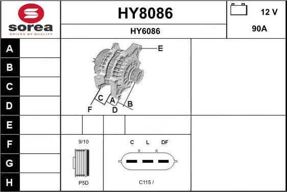 SNRA HY8086 - Alternateur cwaw.fr