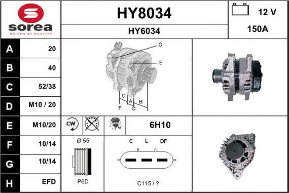 SNRA HY8034 - Alternateur cwaw.fr