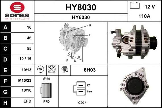 SNRA HY8030 - Alternateur cwaw.fr