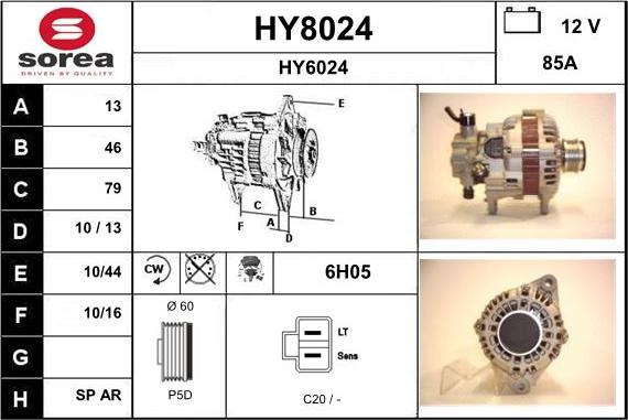 SNRA HY8024 - Alternateur cwaw.fr