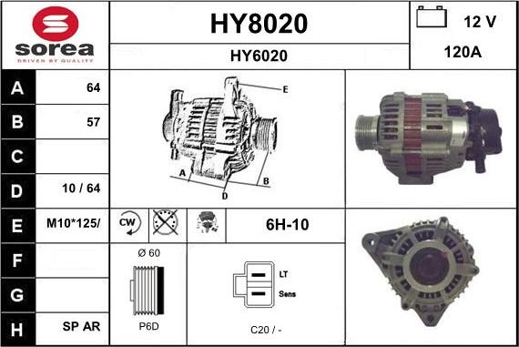 SNRA HY8020 - Alternateur cwaw.fr