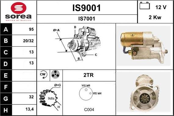 SNRA IS9001 - Démarreur cwaw.fr