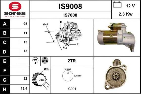 SNRA IS9008 - Démarreur cwaw.fr