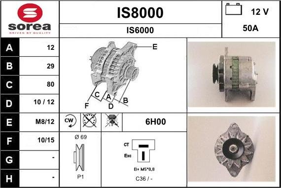 SNRA IS8000 - Alternateur cwaw.fr