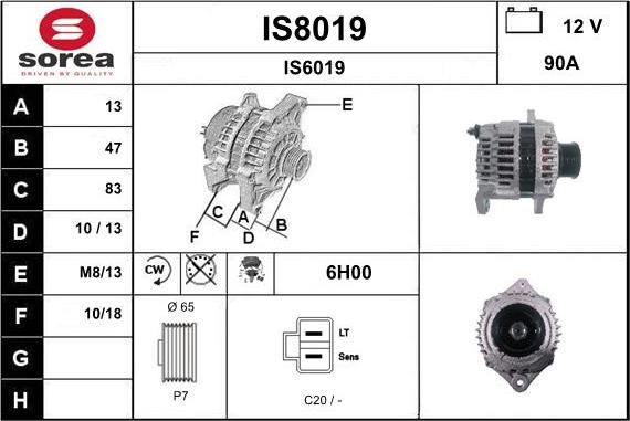 SNRA IS8019 - Alternateur cwaw.fr