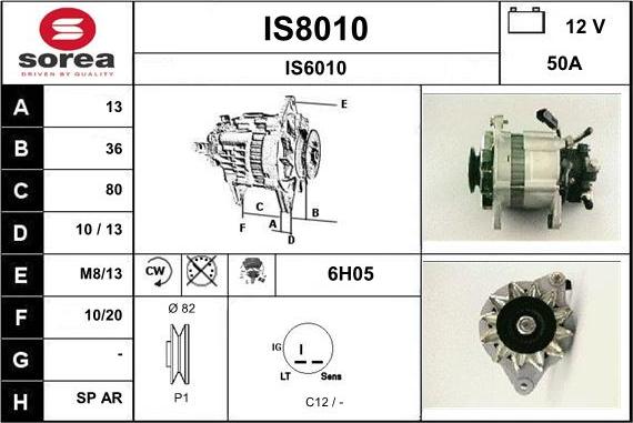 SNRA IS8010 - Alternateur cwaw.fr