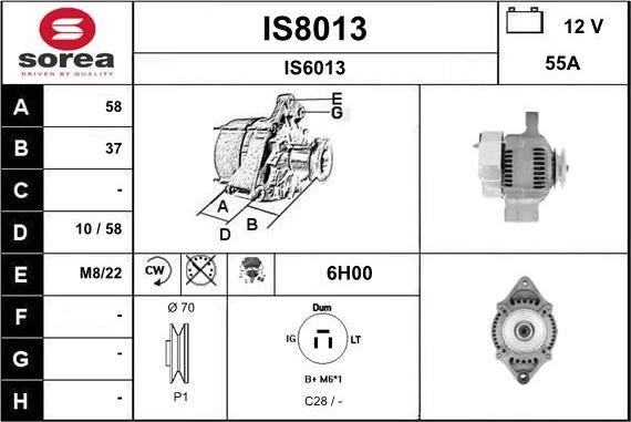 SNRA IS8013 - Alternateur cwaw.fr