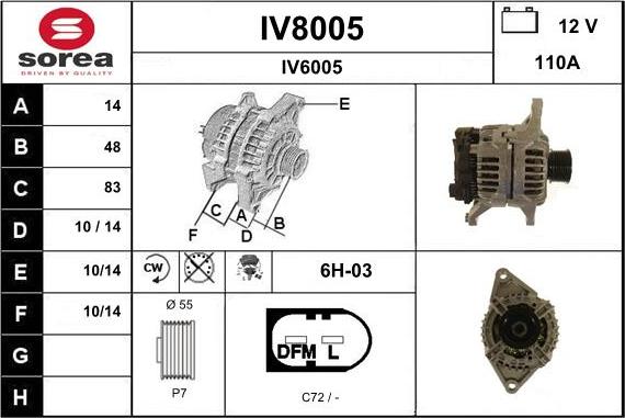 SNRA IV8005 - Alternateur cwaw.fr