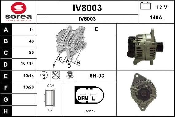 SNRA IV8003 - Alternateur cwaw.fr