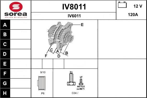 SNRA IV8011 - Alternateur cwaw.fr