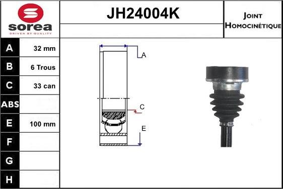 SNRA JH24004K - Jeu de joints, arbre de transmission cwaw.fr