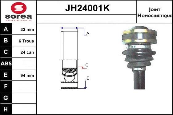 SNRA JH24001K - Jeu de joints, arbre de transmission cwaw.fr