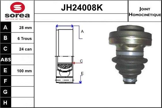 SNRA JH24008K - Jeu de joints, arbre de transmission cwaw.fr