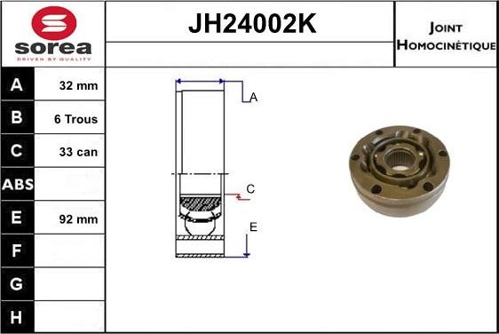 SNRA JH24002K - Jeu de joints, arbre de transmission cwaw.fr