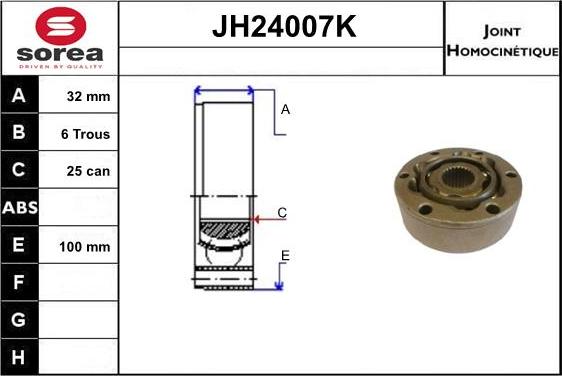 SNRA JH24007K - Jeu de joints, arbre de transmission cwaw.fr