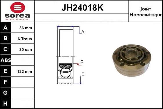 SNRA JH24018K - Jeu de joints, arbre de transmission cwaw.fr