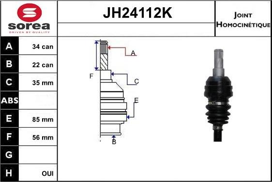 SNRA JH24112K - Jeu de joints, arbre de transmission cwaw.fr