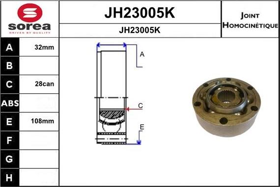 SNRA JH23005K - Jeu de joints, arbre de transmission cwaw.fr