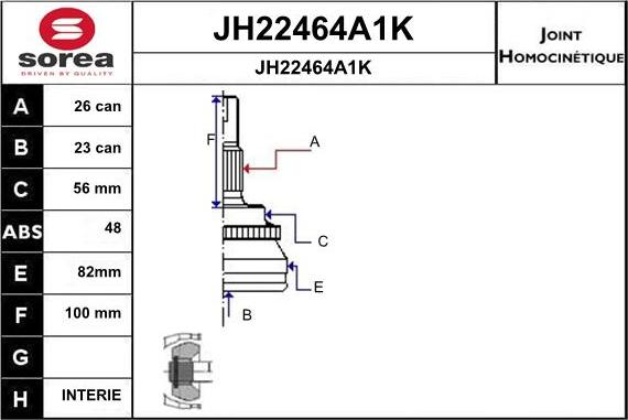 SNRA JH22464A1K - Jeu de joints, arbre de transmission cwaw.fr