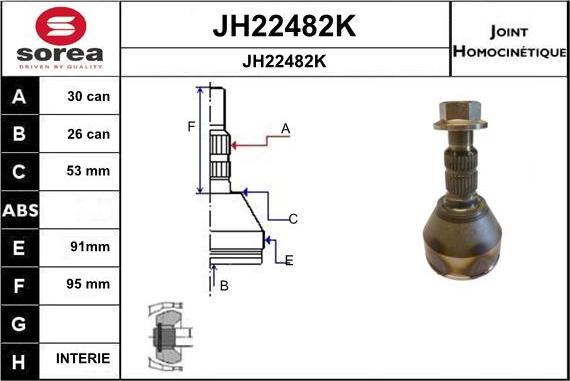 SNRA JH22482K - Jeu de joints, arbre de transmission cwaw.fr