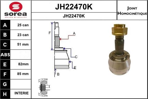 SNRA JH22470K - Jeu de joints, arbre de transmission cwaw.fr