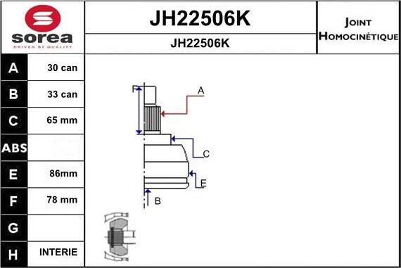 SNRA JH22506K - Jeu de joints, arbre de transmission cwaw.fr