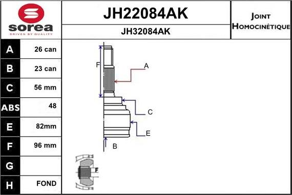 SNRA JH22084AK - Jeu de joints, arbre de transmission cwaw.fr