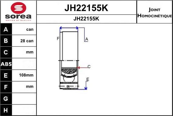 SNRA JH22155K - Jeu de joints, arbre de transmission cwaw.fr