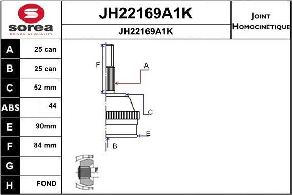 SNRA JH22169A1K - Jeu de joints, arbre de transmission cwaw.fr