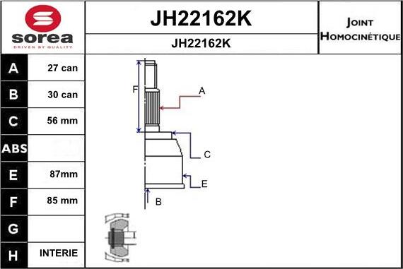 SNRA JH22162K - Jeu de joints, arbre de transmission cwaw.fr