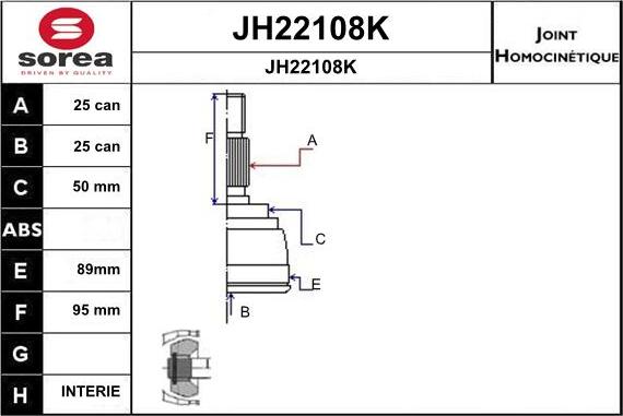 SNRA JH22108K - Jeu de joints, arbre de transmission cwaw.fr