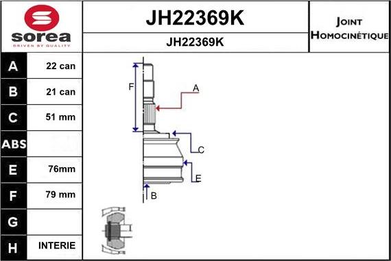 SNRA JH22369K - Jeu de joints, arbre de transmission cwaw.fr