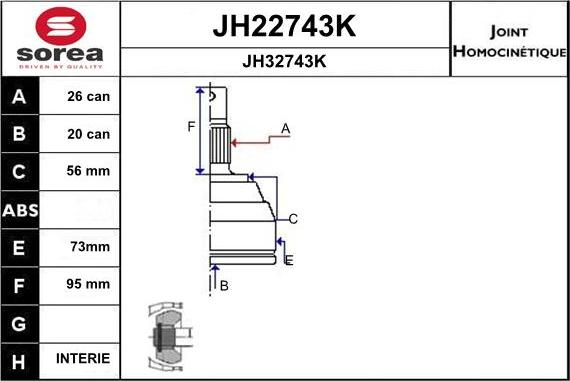 SNRA JH22743K - Jeu de joints, arbre de transmission cwaw.fr