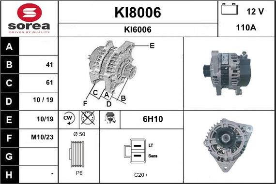 SNRA KI8006 - Alternateur cwaw.fr