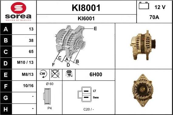 SNRA KI8001 - Alternateur cwaw.fr