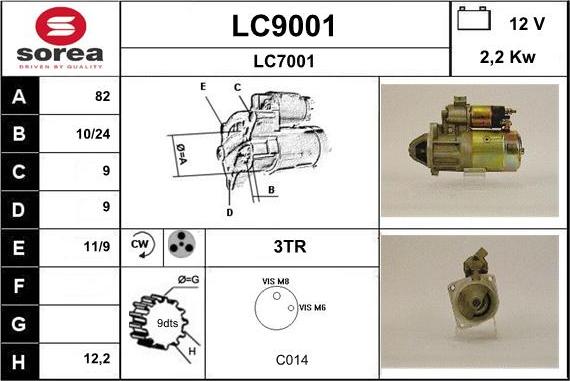 SNRA LC9001 - Démarreur cwaw.fr