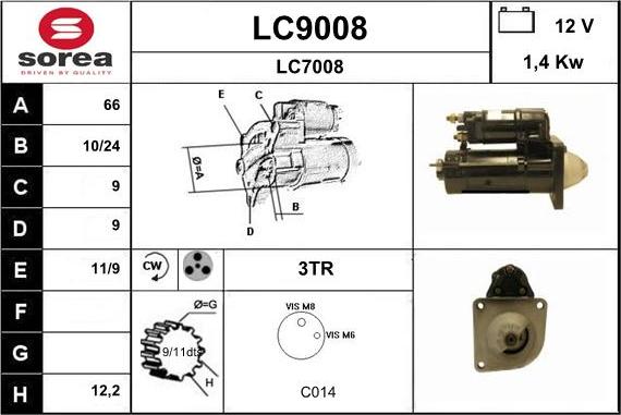 SNRA LC9008 - Démarreur cwaw.fr