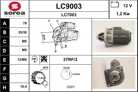 SNRA LC9003 - Démarreur cwaw.fr