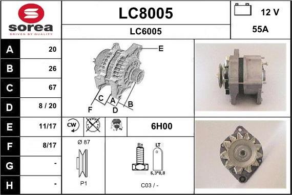 SNRA LC8005 - Alternateur cwaw.fr