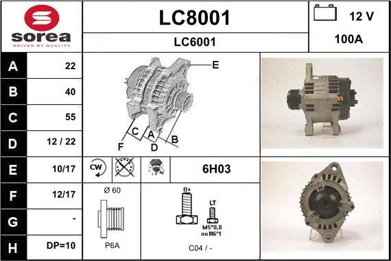 SNRA LC8001 - Alternateur cwaw.fr