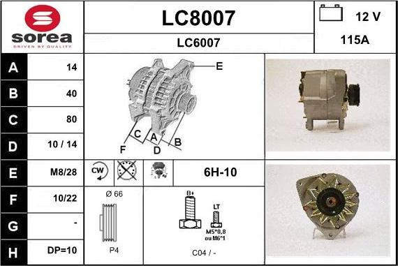 SNRA LC8007 - Alternateur cwaw.fr